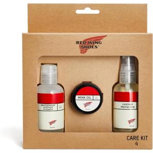 Red Wing Shoes Mini Care Kit #4 for Waxed Waterproof Full Grain or Nubuck Leathers, Made in USA