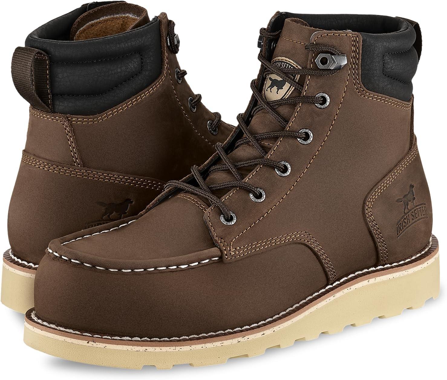 imageIrish Setter Pipestone Unisex 6 Soft Toe Full Grain Leather Work BootBrown