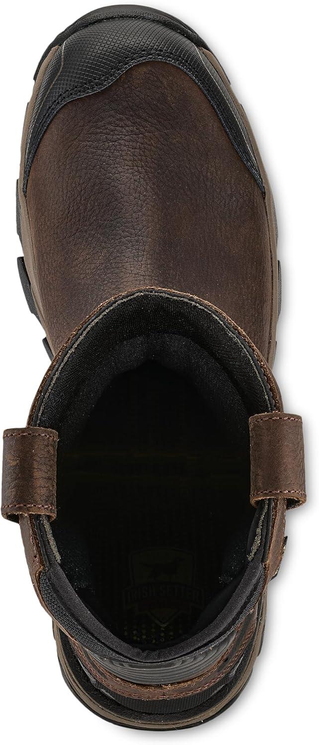 imageIrish Setter Crosby Mens 11 NonMetallic Safety Toe Waterproof Full Grain Leather Work Boot BrownBrown