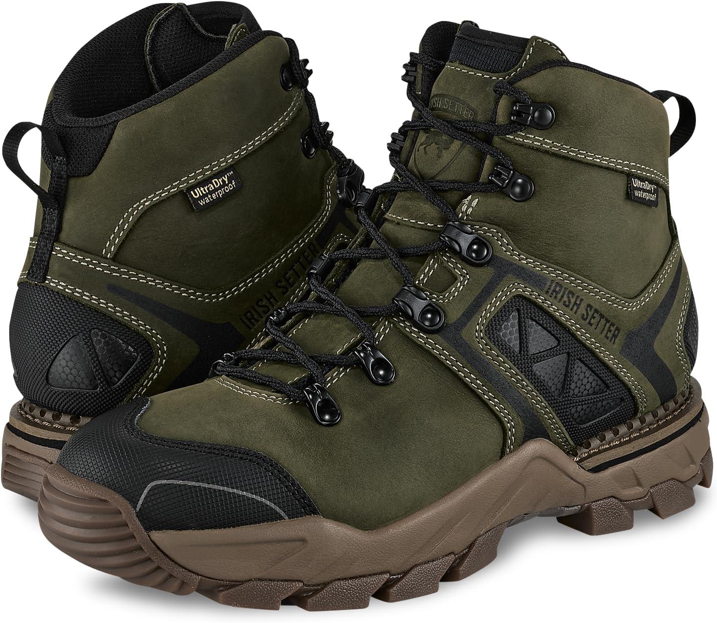 imageIrish Setter Crosby Mens 6 Soft Toe Waterproof Full Grain Leather Work BootGreen