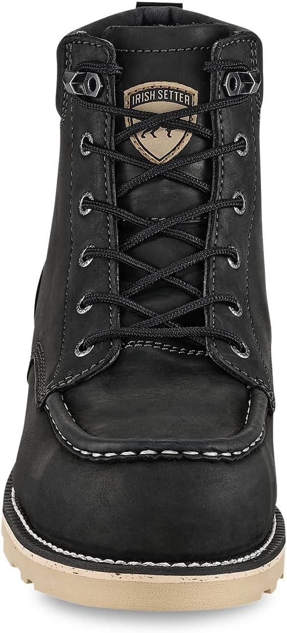 imageIrish Setter Pipestone Unisex Steel Safety Toe Full Grain Leather Work BootBlack
