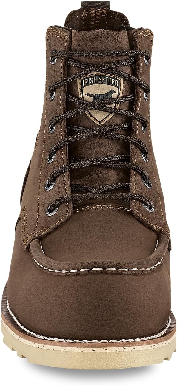 image:imageIrish Setter Pipestone Unisex Steel Safety Toe Full Grain Leather Work BootBrown