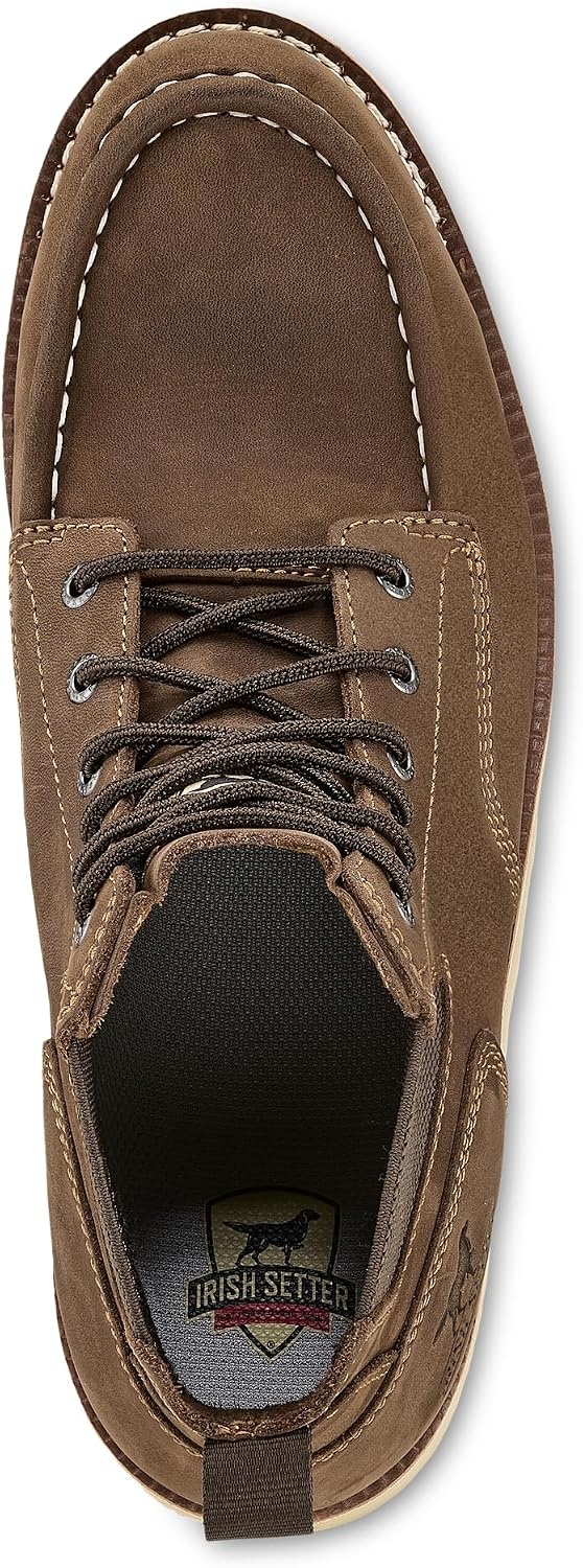 image:imageIrish Setter Pipestone 6 Mens Steel Toe Work Boot Water Resistant Uninsulated Faux LaceupBrown