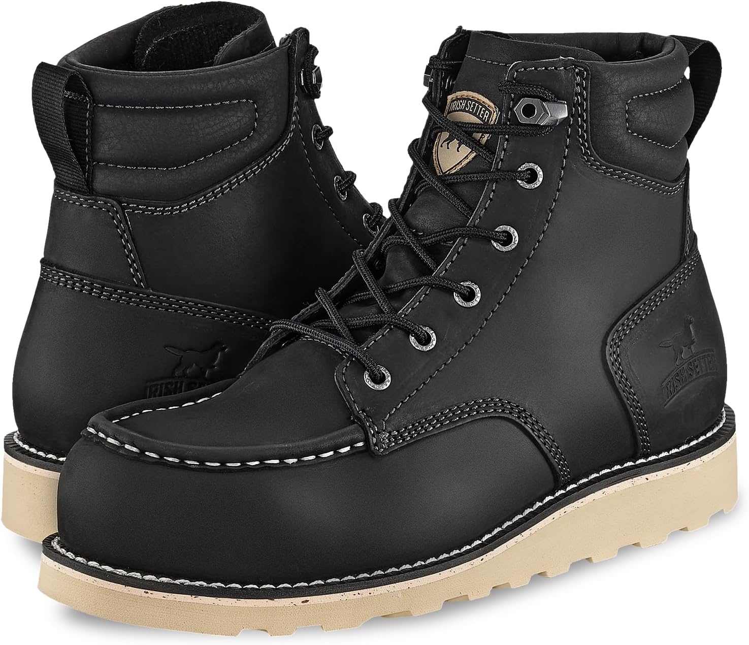 image:imageIrish Setter Pipestone 6 Unisex Steel Toe Work Boot Water Resistant UninsulatedBlack
