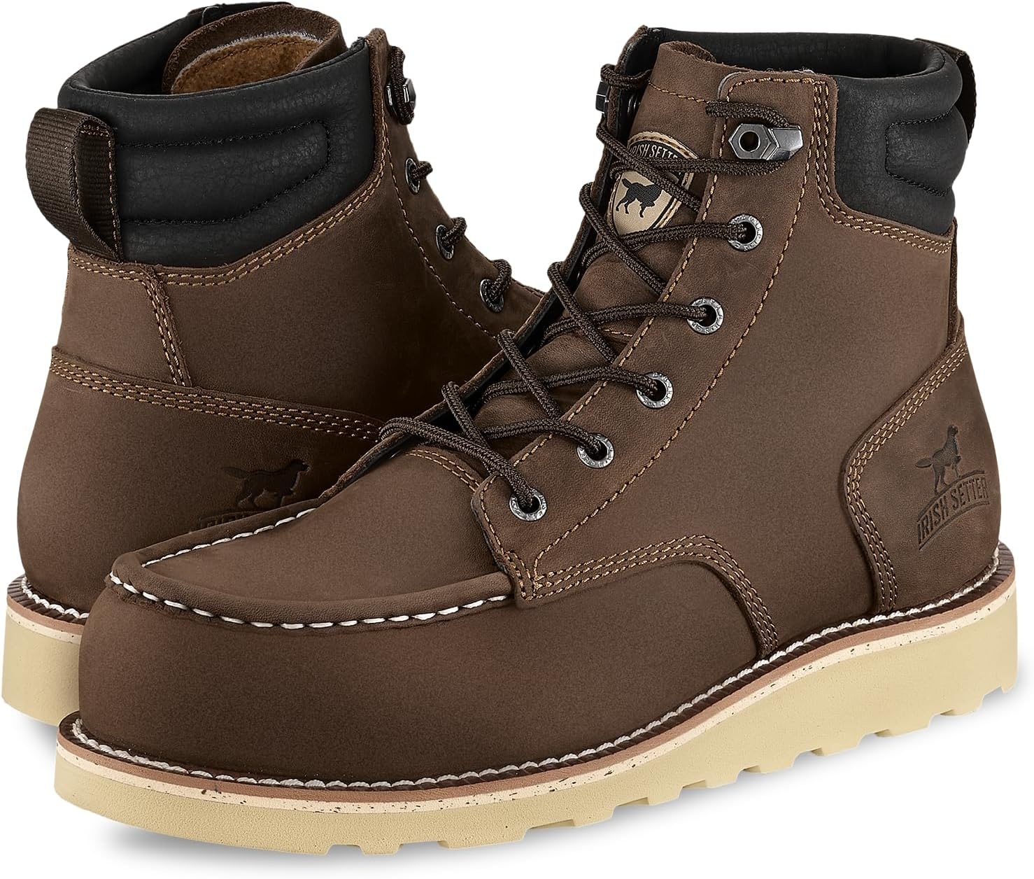 image:imageIrish Setter Pipestone 6 Unisex Steel Toe Work Boot Water Resistant UninsulatedBrown