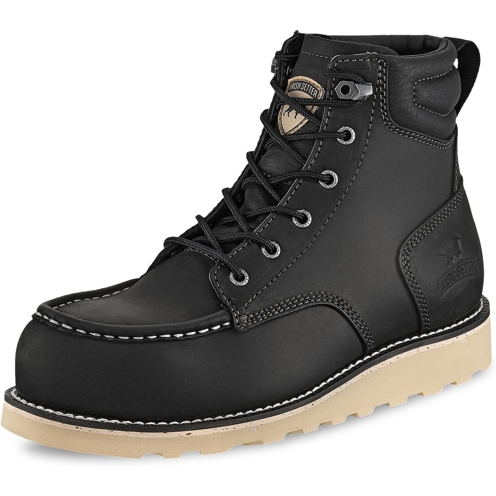 image:imageIrish Setter Pipestone 6 Unisex Steel Toe Work Boot Water Resistant UninsulatedBlack